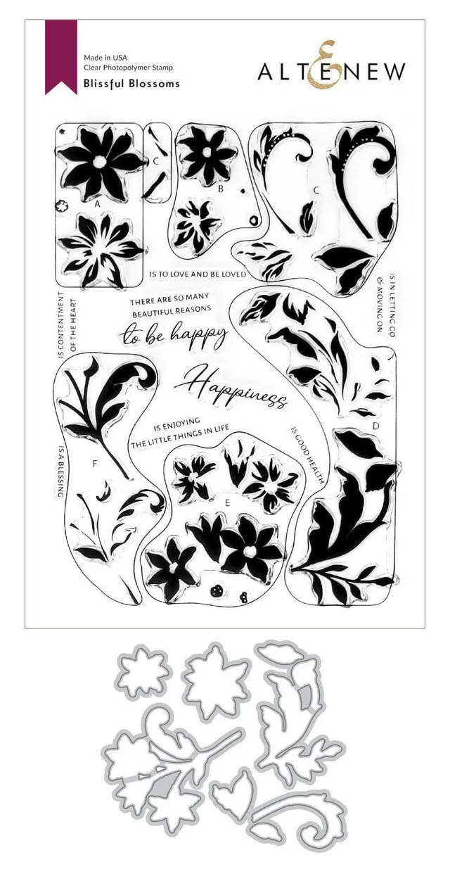 altenew-blissful-blossoms-stempelset-blumen-6x8-bundle image 1