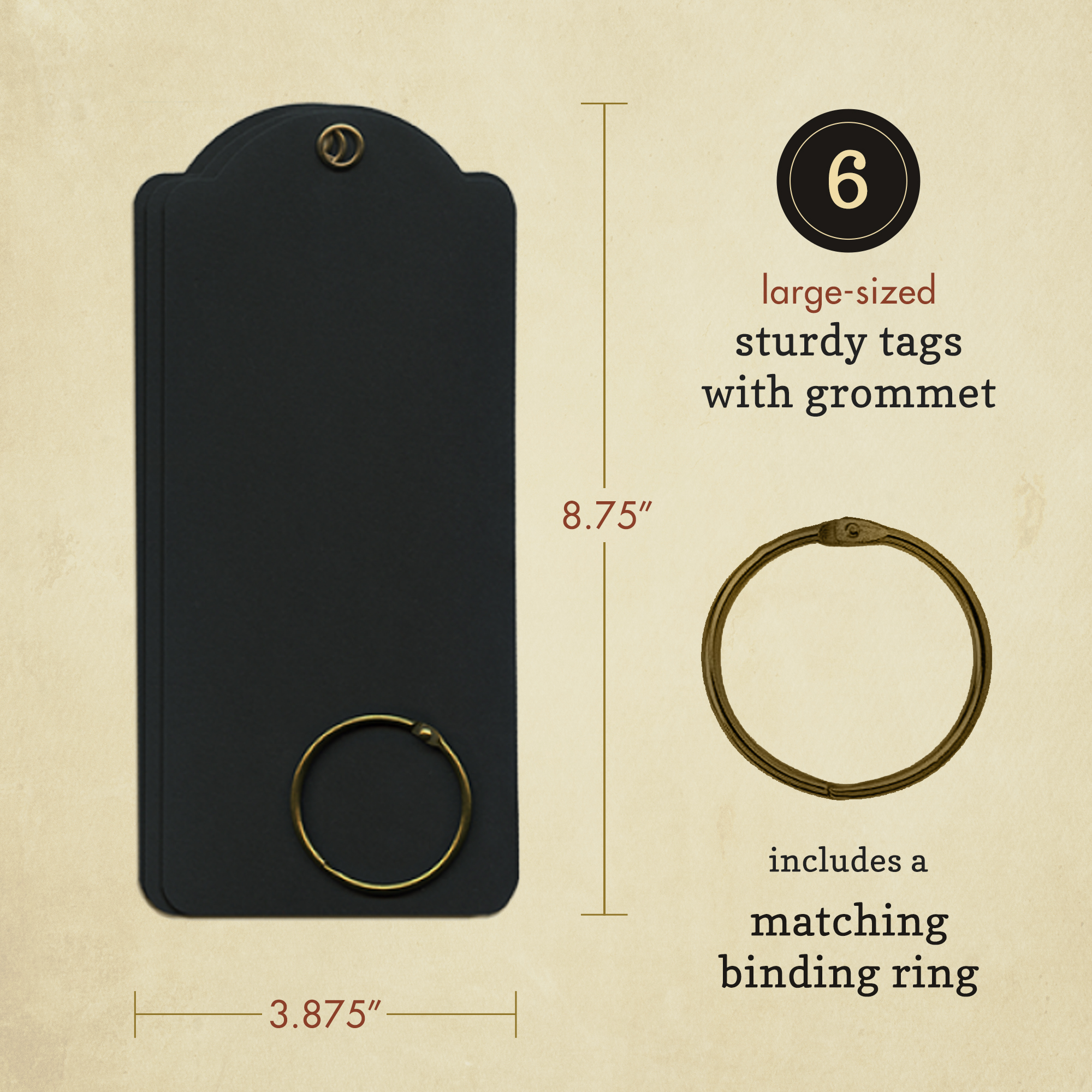 graphic-45-staples-large-tags-black-anh-nger-6er image 2