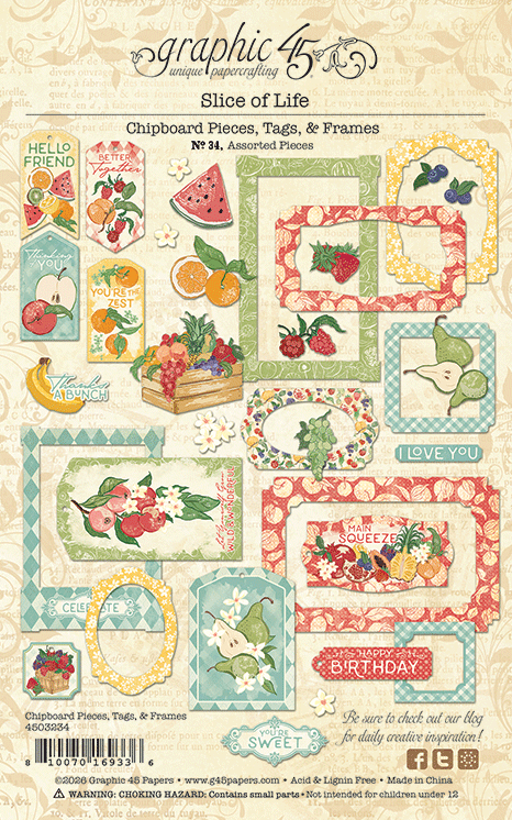 graphic-45-slice-of-life-chipboard-tags-frames-34-teile image 2