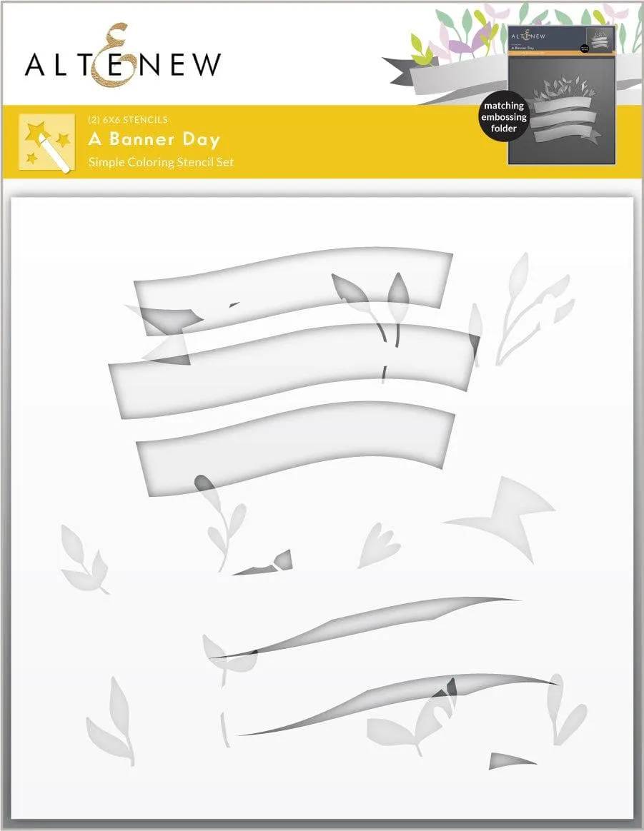 altenew-a-banner-day-schablone-stencil-set-2-in-1 image 1