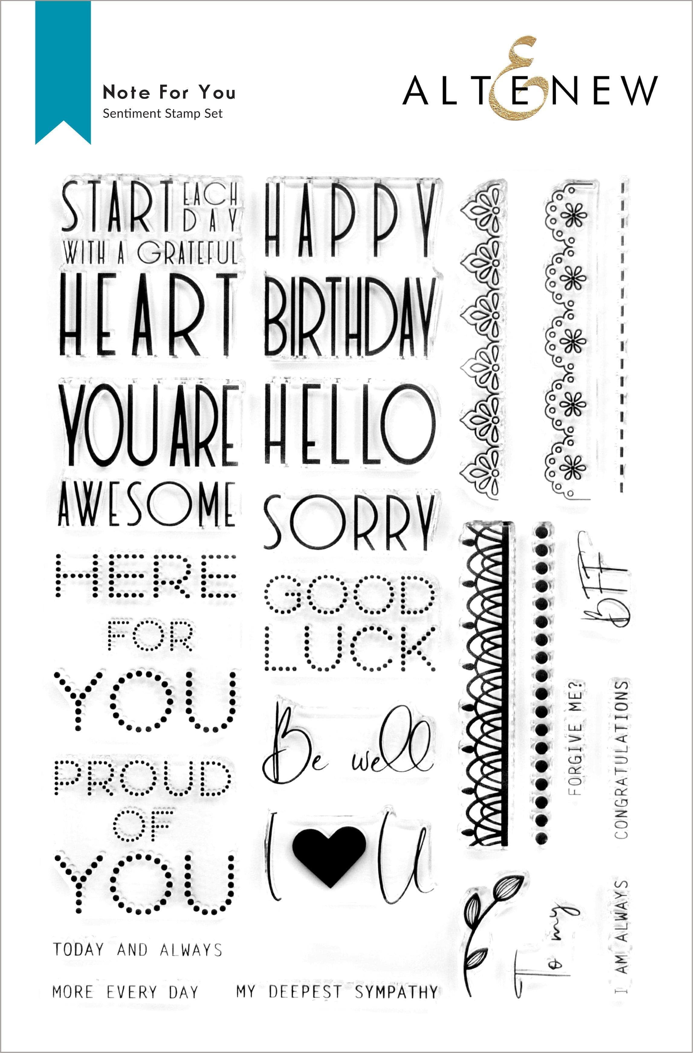 altenew-note-for-you-stempelset-klar-24-stempel image 1