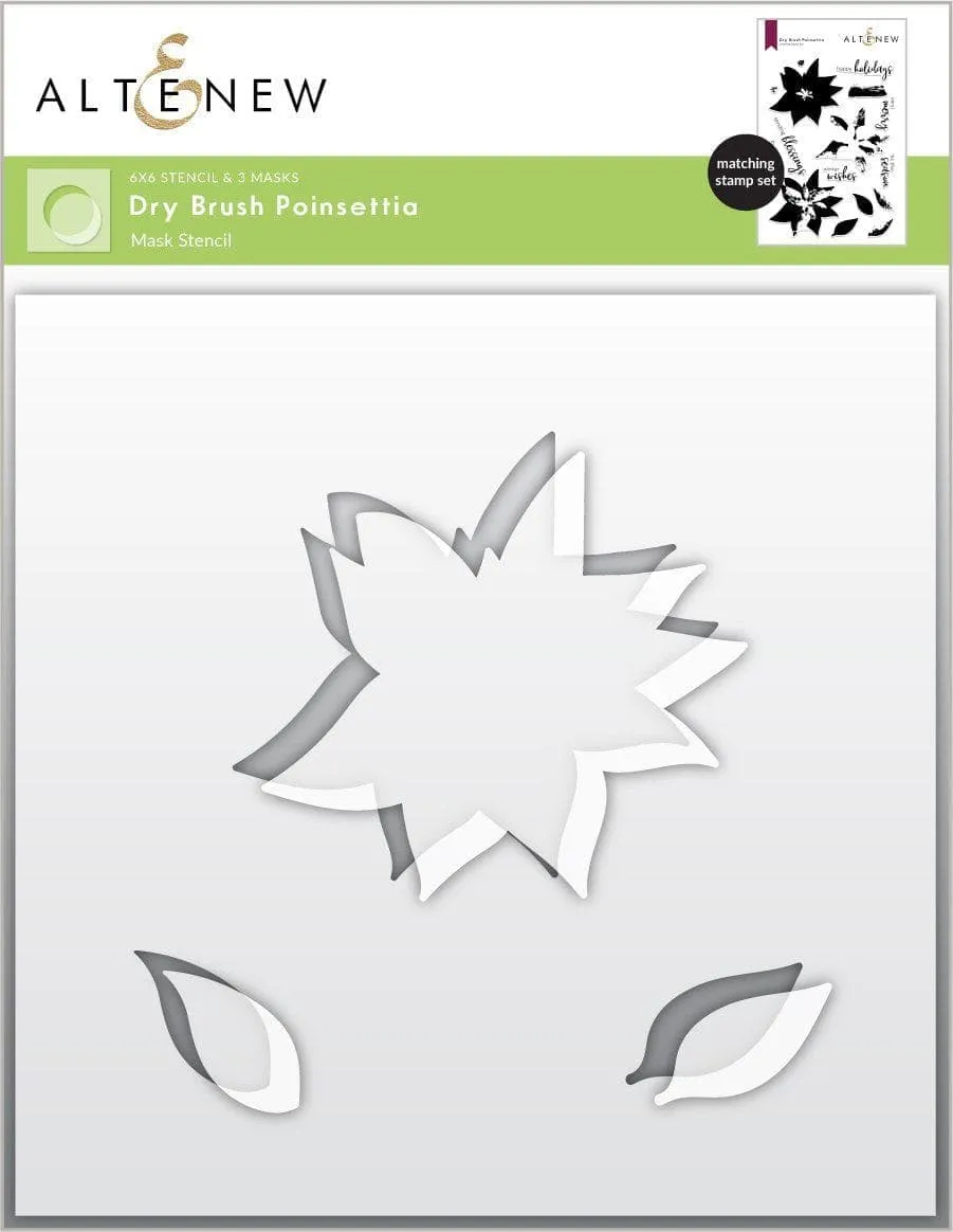 altenew-dry-brush-poinsettia-mask-stencil-schablone-6x6 image 1