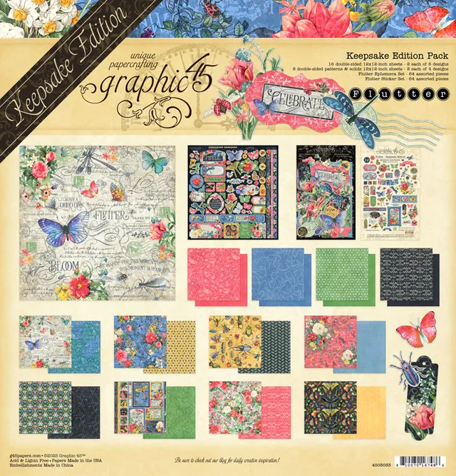 graphic-45-flutter-keepsake-edition-sammelset-152-teile image 1