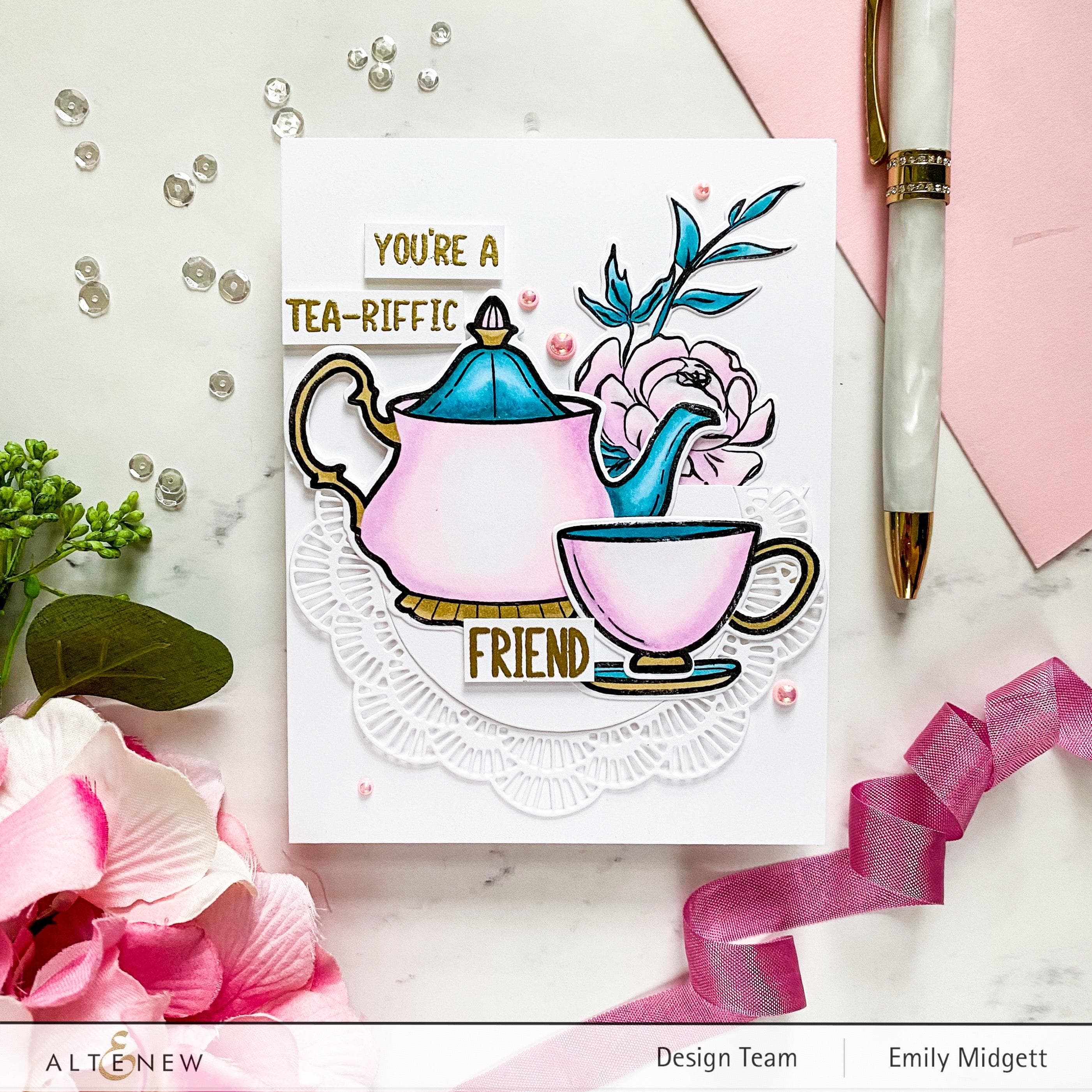 altenew-tea-for-two-coloring-schablone-tee image 2