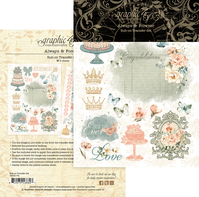 graphic-45-always-forever-rub-ons-2-b-gen image 1