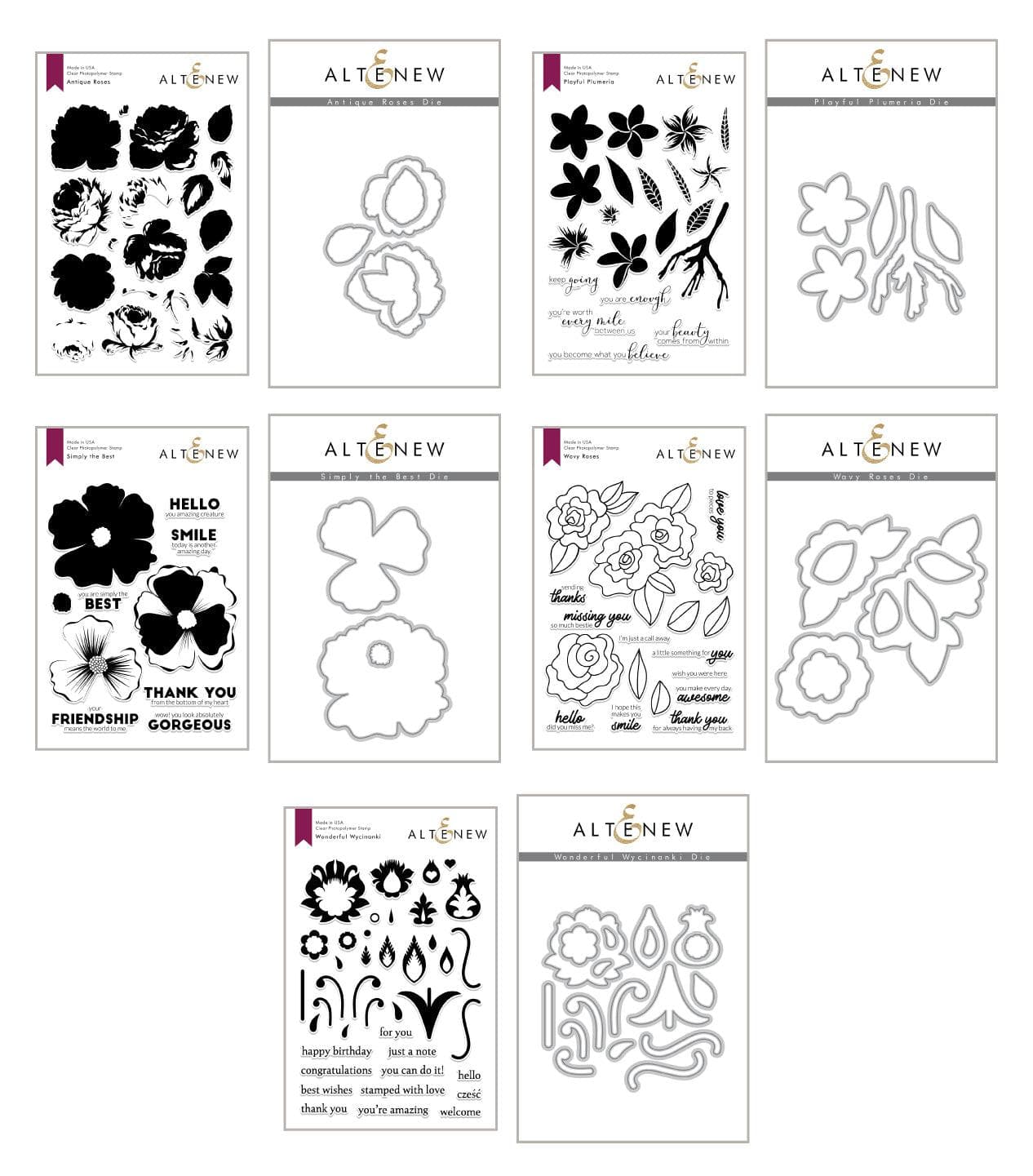 altenew-stamped-sketched-bundle-stempel-stanzen-rosen-10-teilig image 1