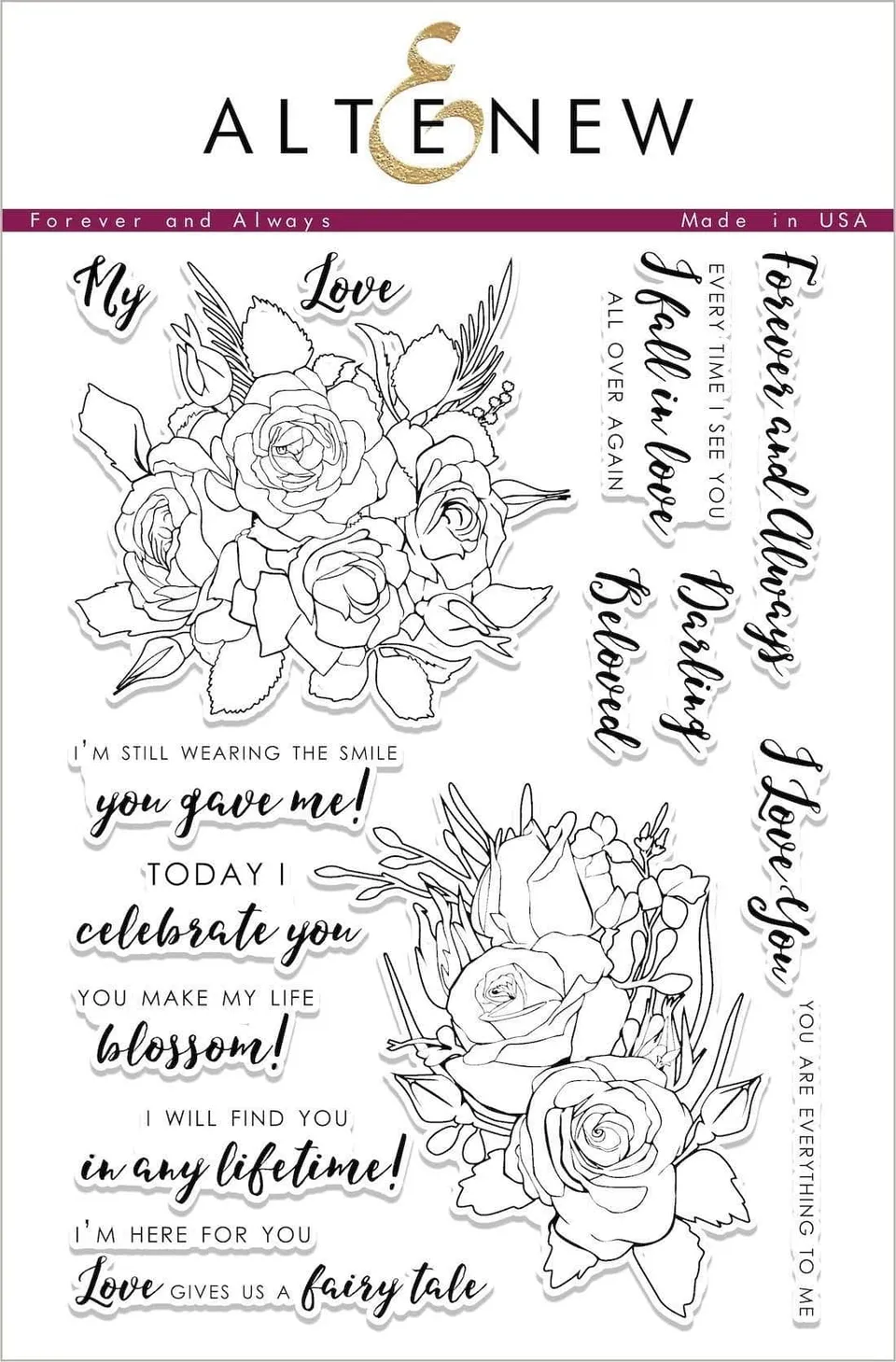 altenew-forever-and-always-stempelset-rosen-6x8 image 1
