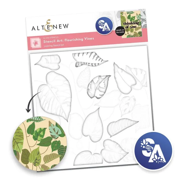 altenew-flourishing-vines-stencil-art-schablonen-6-in-1 image 1