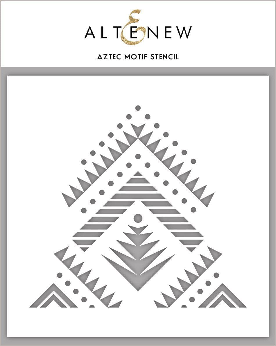 altenew-aztec-motif-schablone-6x6-zoll-geometrisch image 1