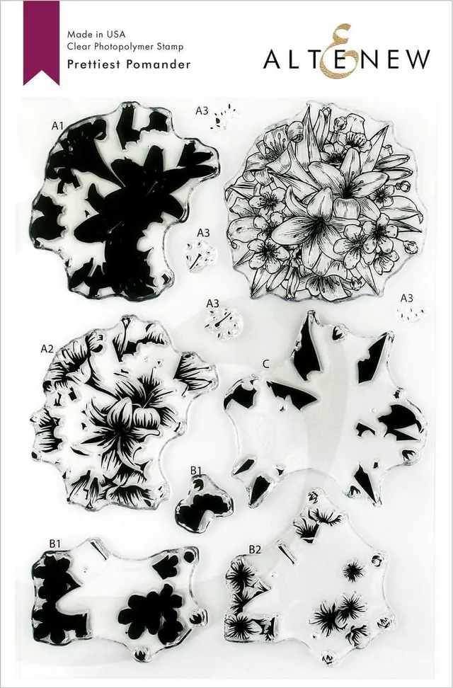 altenew-prettiest-pomander-stempelset-blumenkugel-6x8 image 1