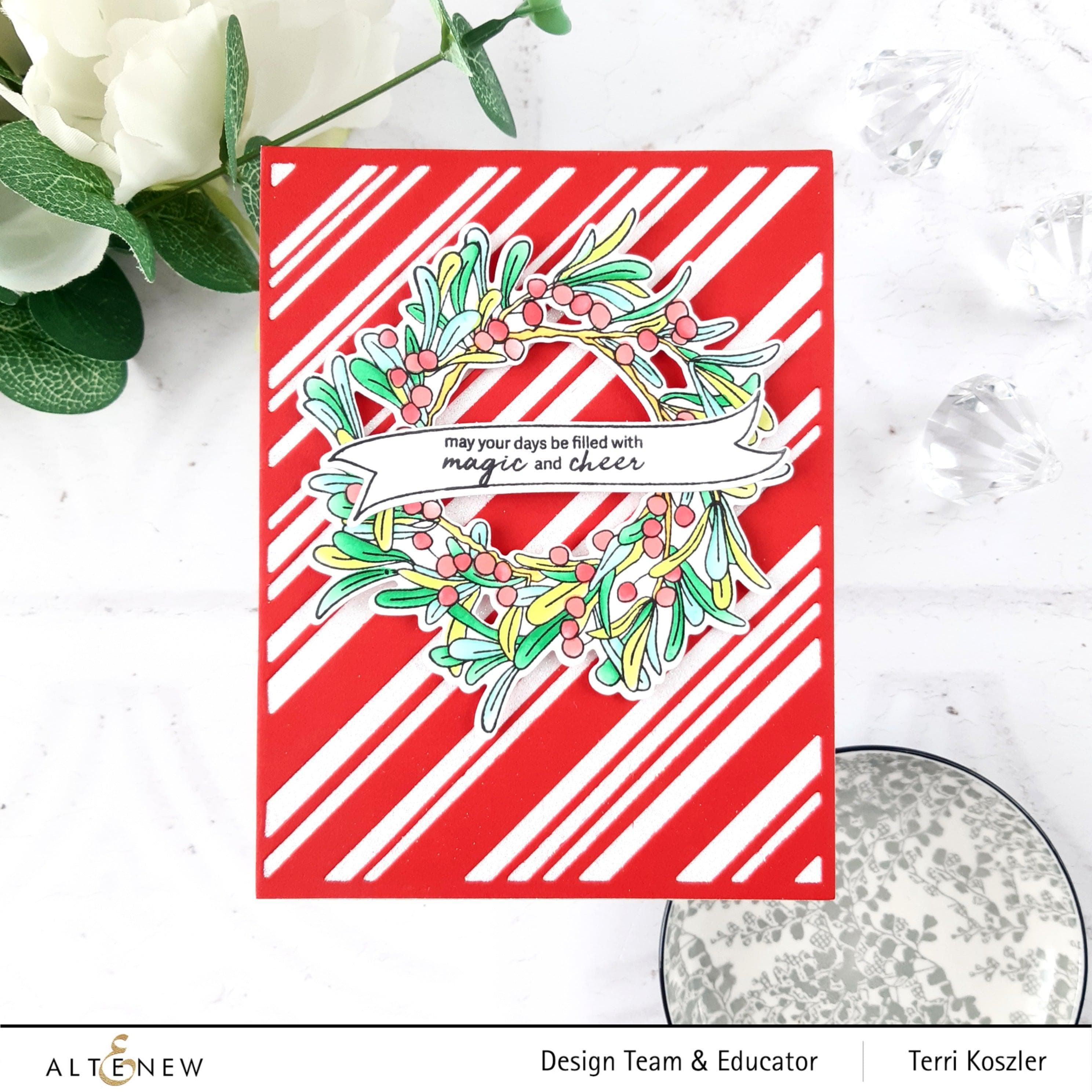 altenew-mistletoe-wreath-stempelset-4x6-zoll-weihnachten-11-teilig image 2