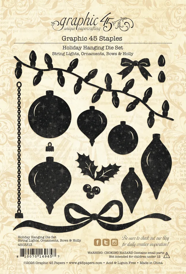 graphic-45-holiday-hanging-die-set-stanzschablonen-15-tlg-weihnachten image 1