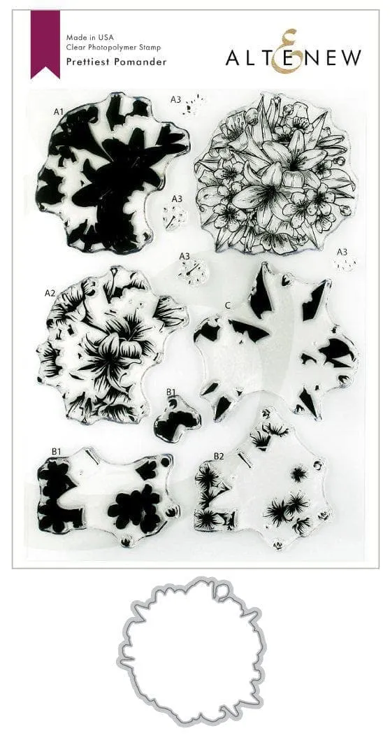 altenew-prettiest-pomander-stempel-komplett-set-floral image 1