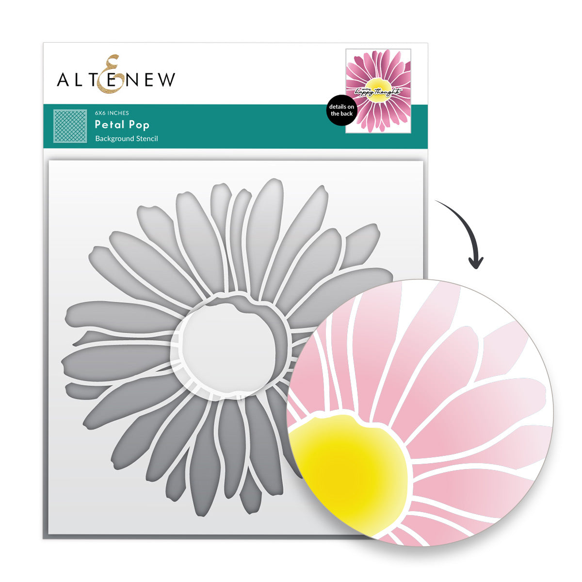 altenew-petal-pop-stencil-schablone-daisy-6x6-zoll image 1