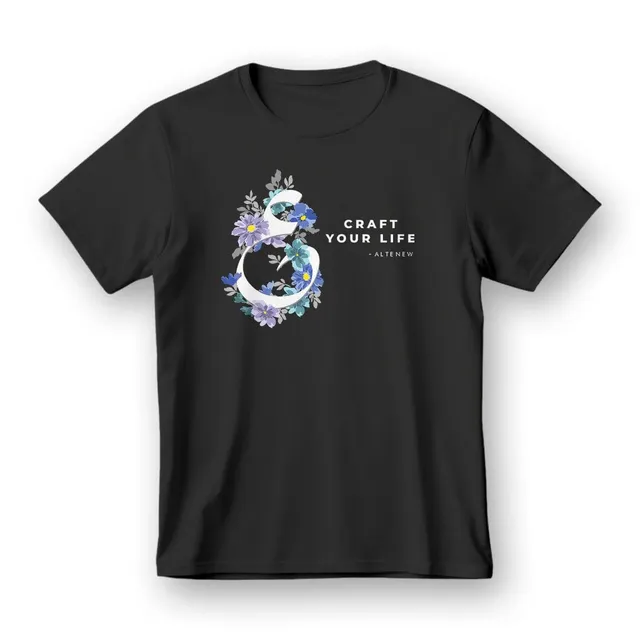 altenew-craft-your-life-t-shirt-maroon-gr-m-blumen image 1