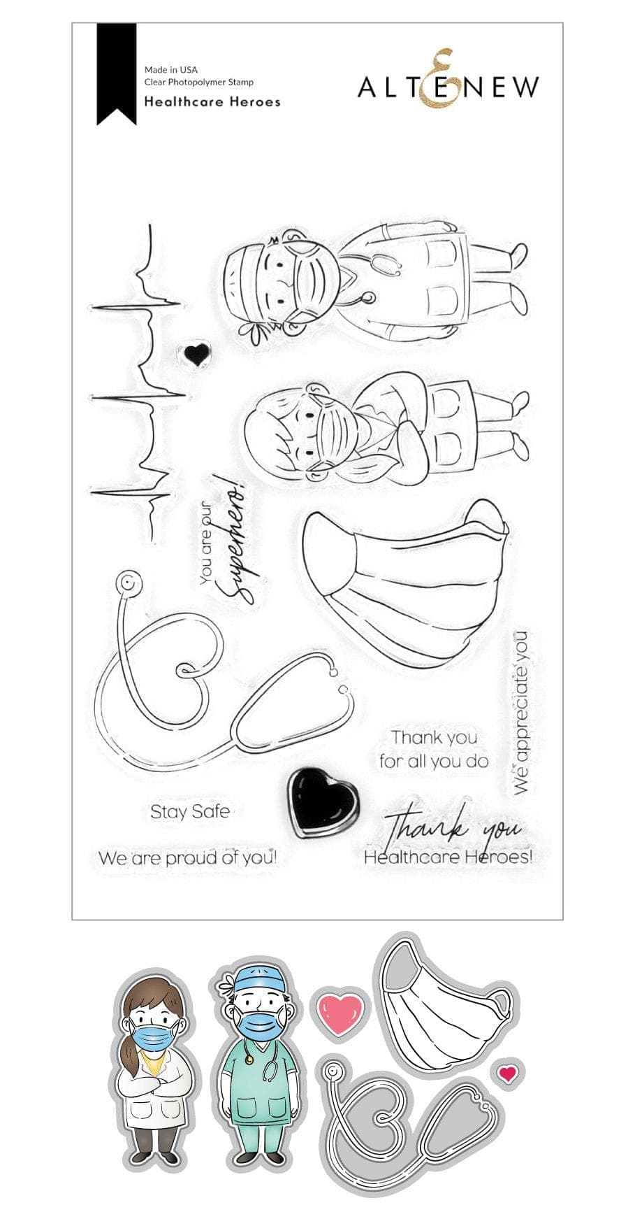 altenew-healthcare-heroes-stempel-stanzen-bundle-dankeset image 1