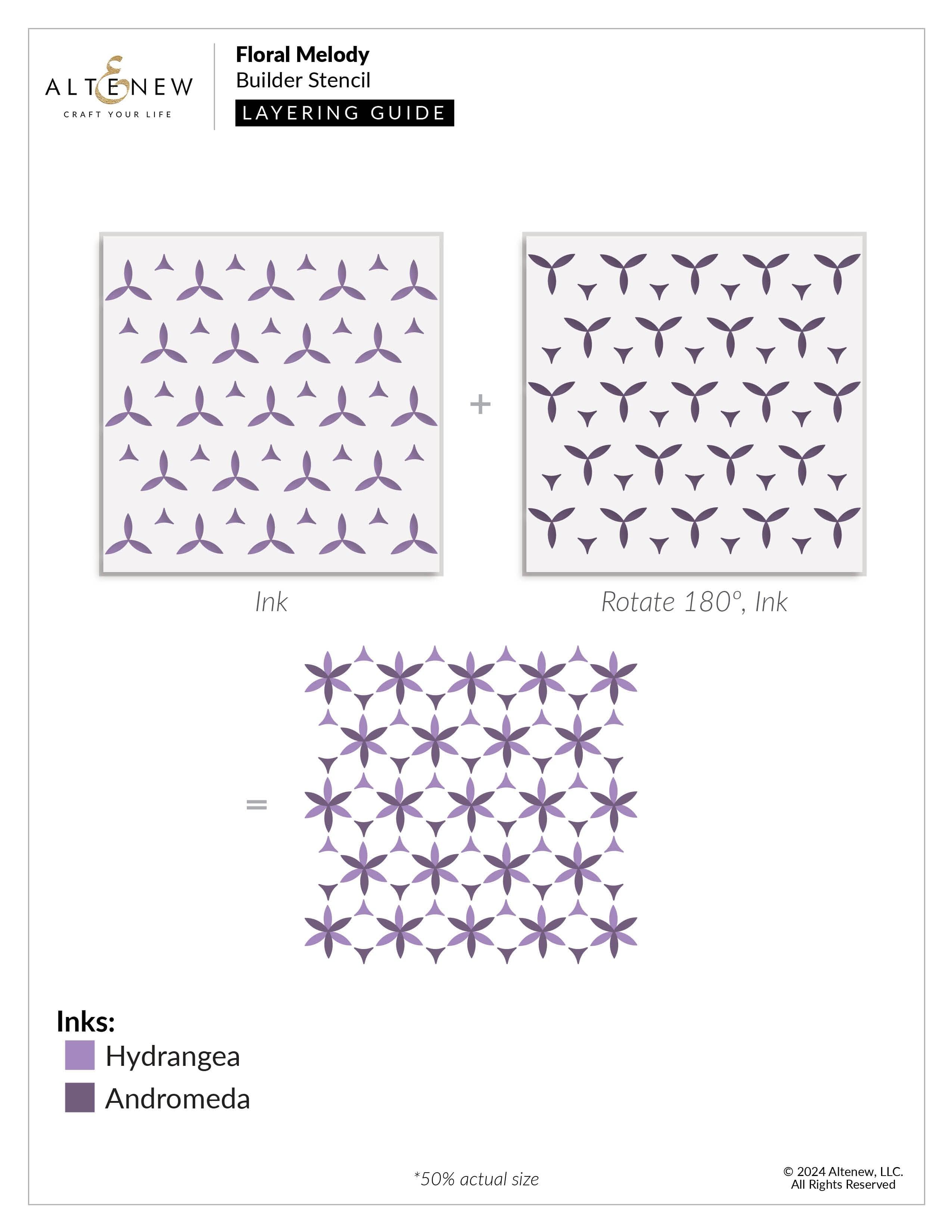 altenew-floral-melody-builder-stencil-schablone-15x15cm image 3