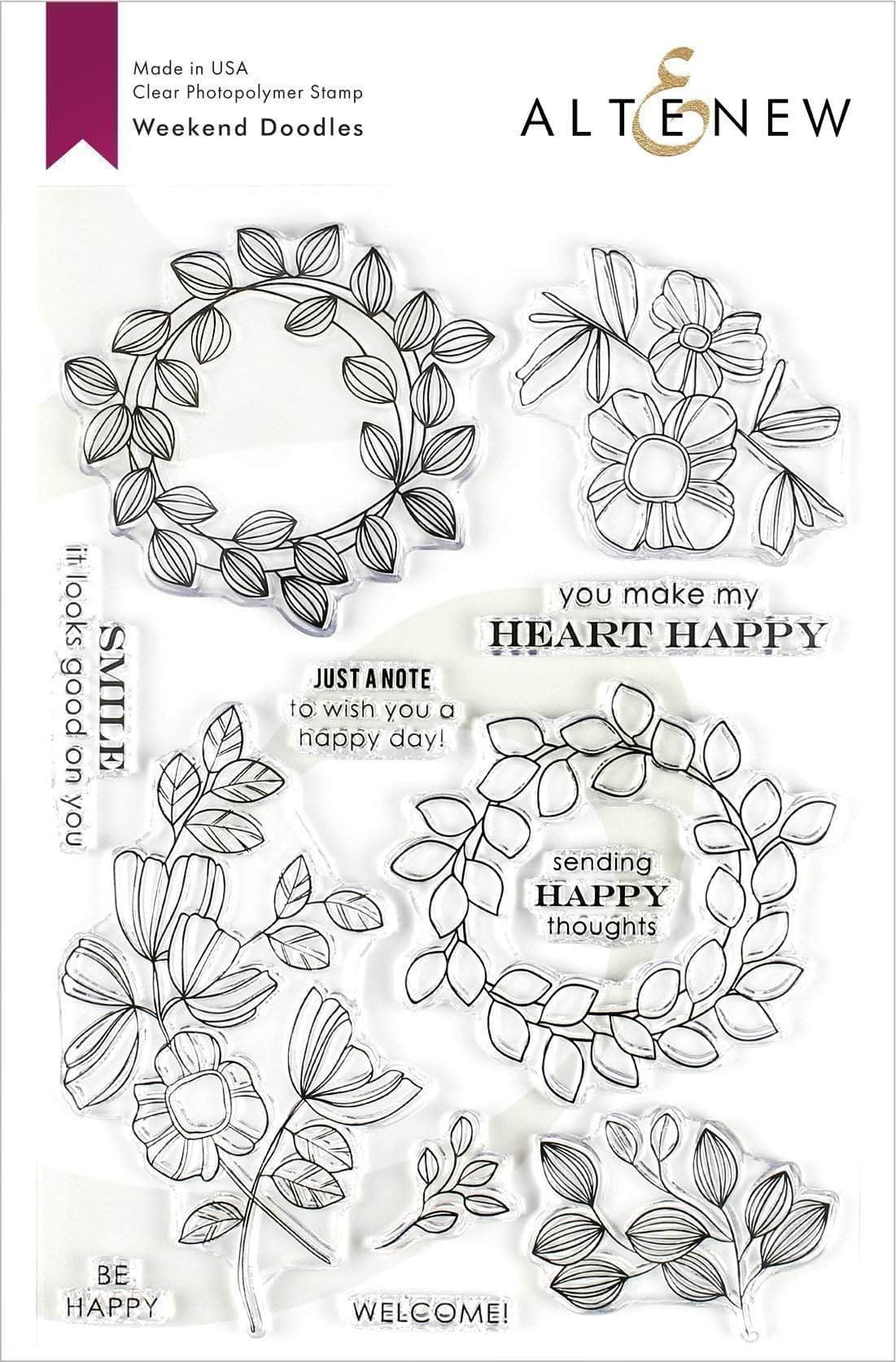 altenew-weekend-doodles-stempelset-blumen-6x8 image 1