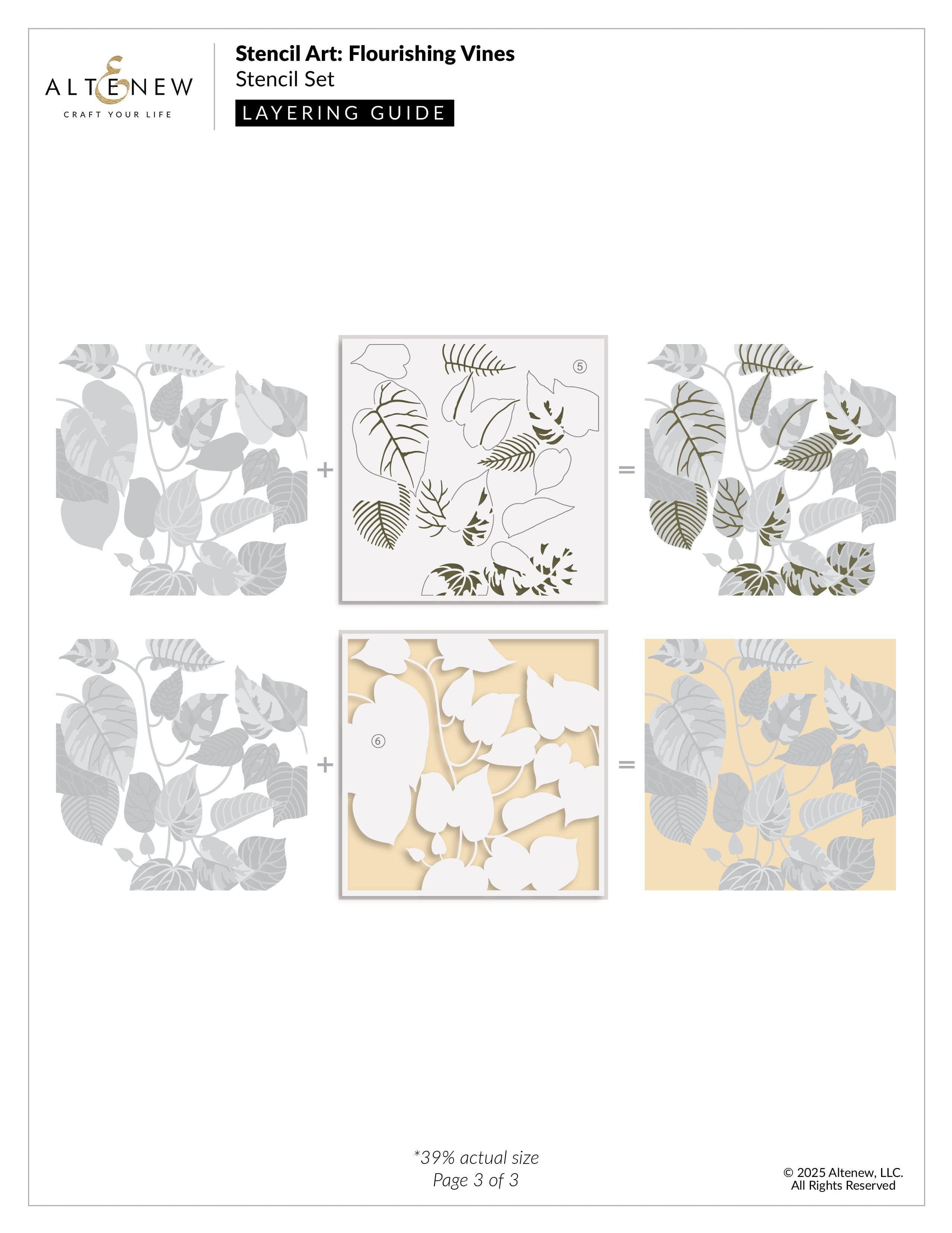 altenew-flourishing-vines-stencil-art-schablonen-6-in-1 image 5