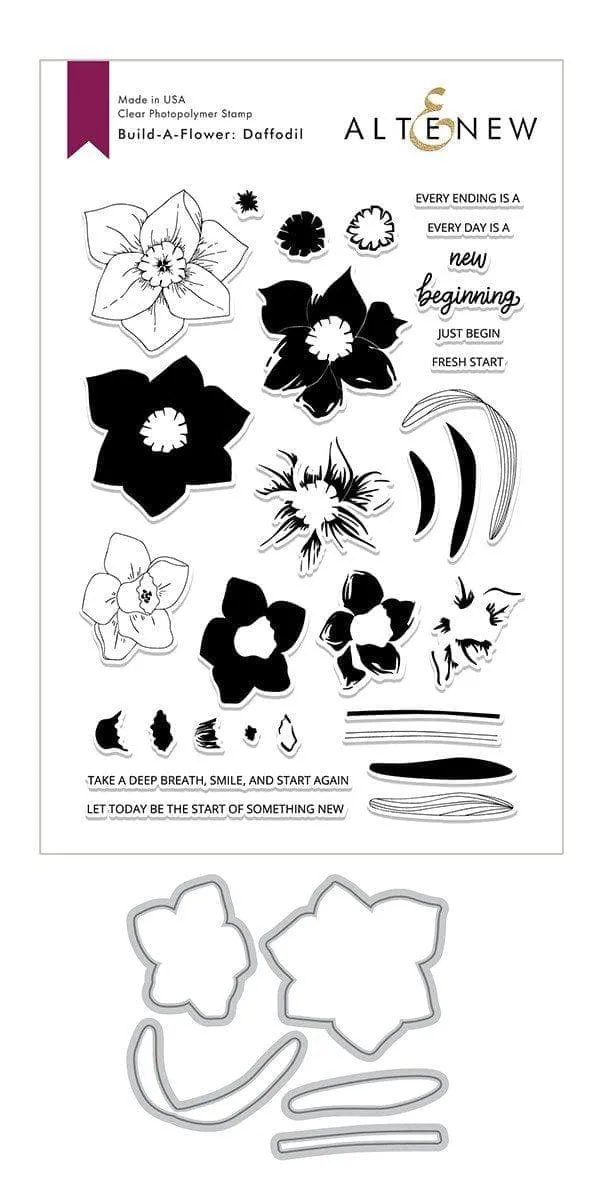 altenew-build-a-flower-daffodil-stempelset-stanzenset-narzisse image 1