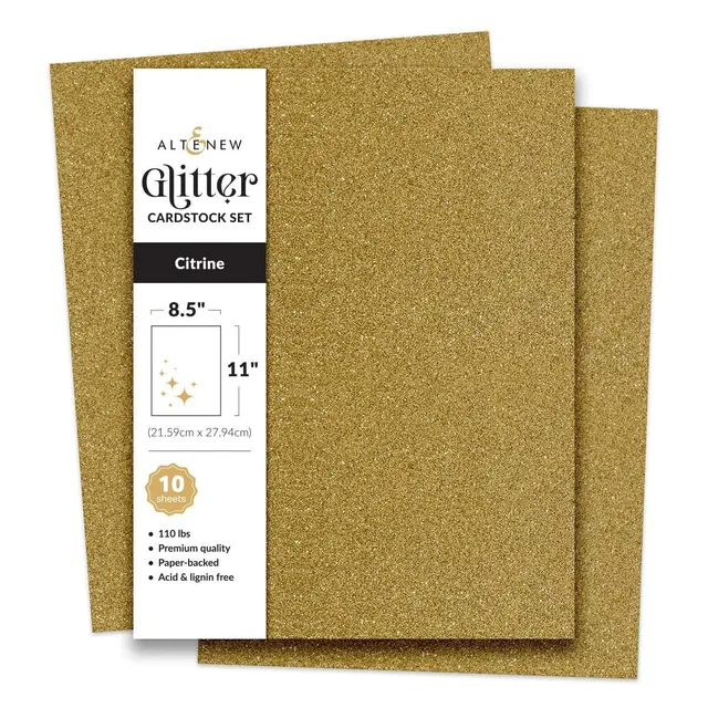 altenew-glitter-cardstock-citrine-glitzerkarton-10-blatt image 1