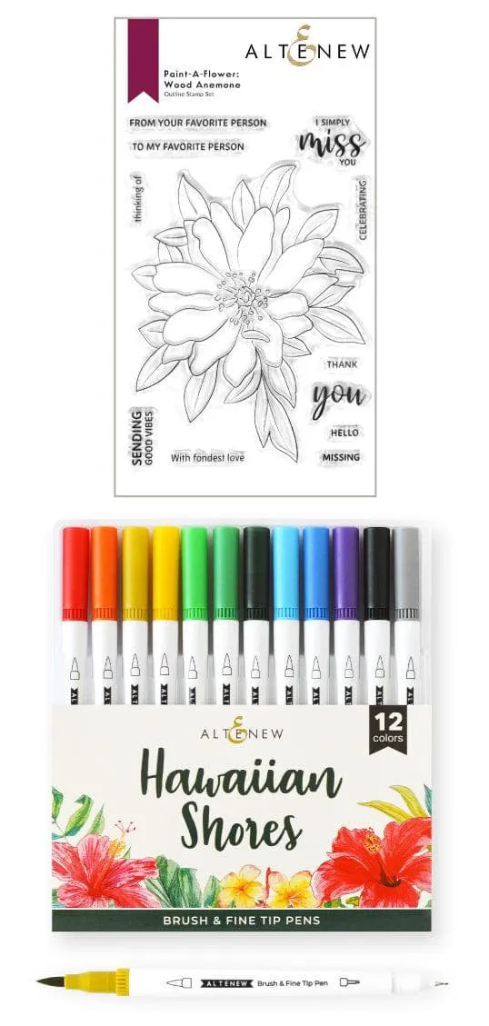 altenew-paint-a-flower-wood-anemone-stempel-marker-bundle image 1