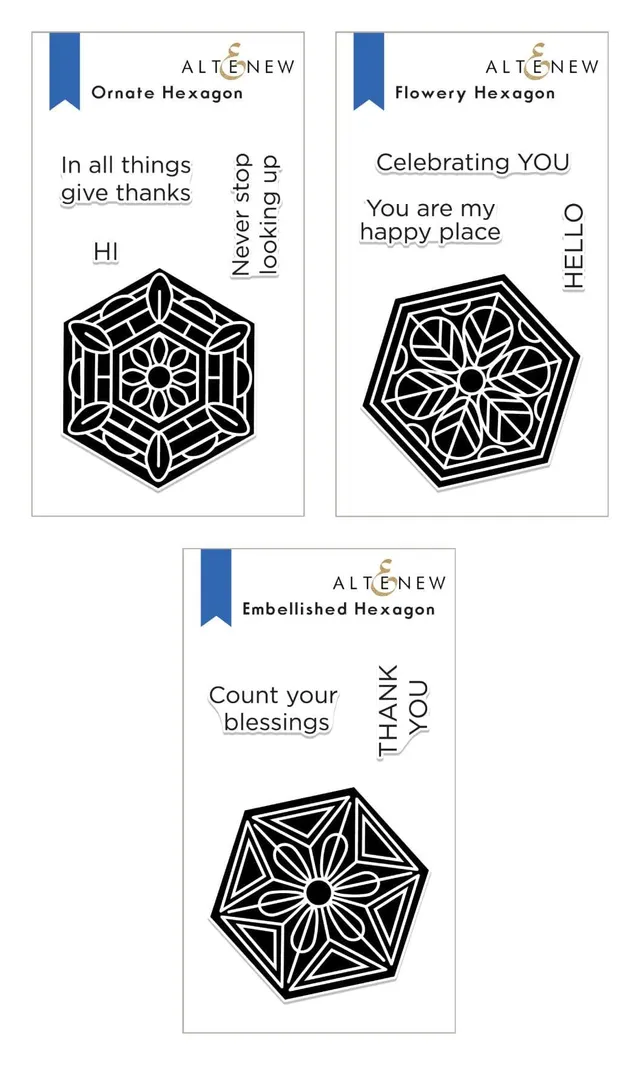 altenew-simply-scientific-mini-stempel-set-hexagon-3-teilig image 1