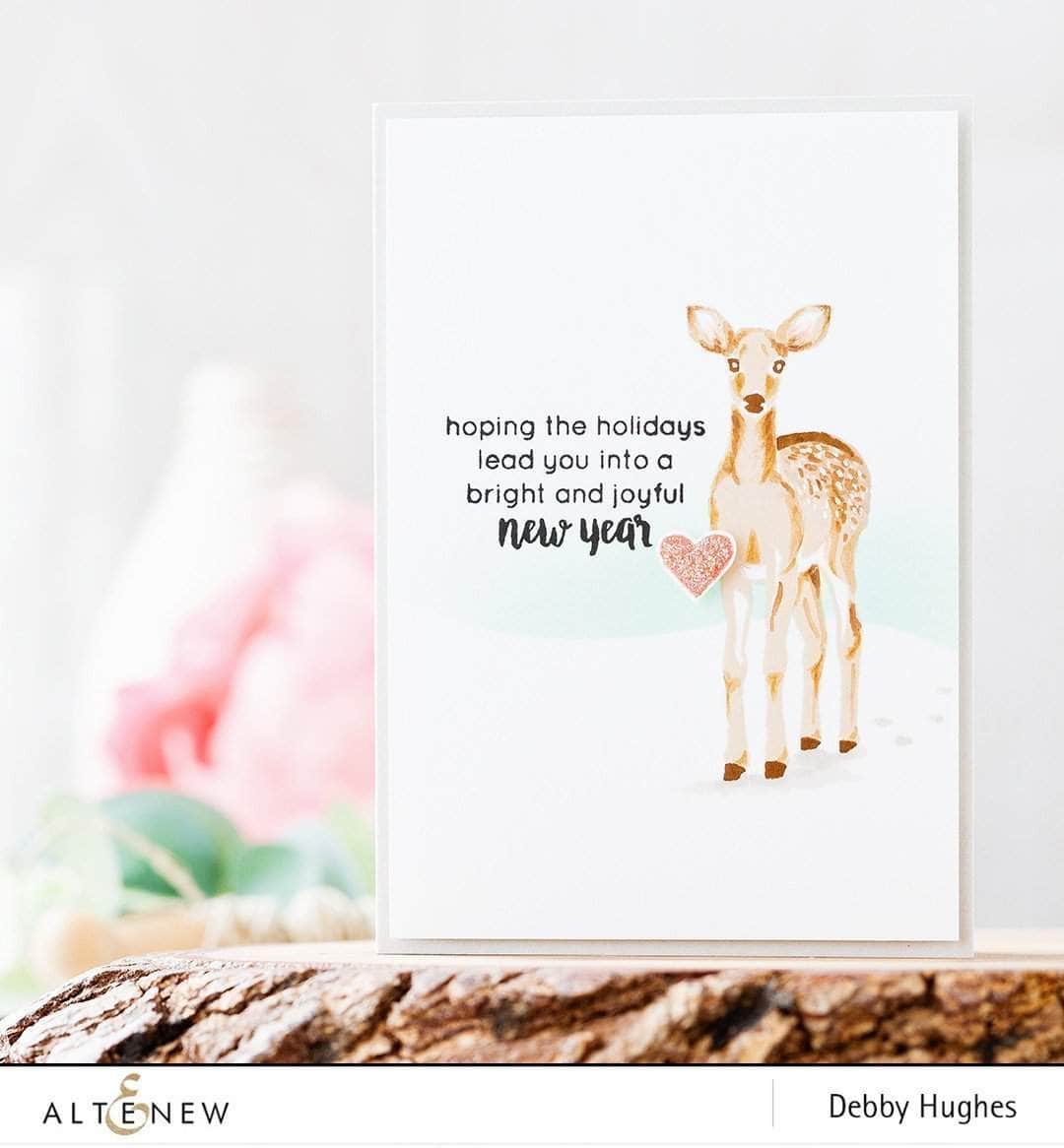 altenew-modern-deer-stempelset-hirsch-winter-4x6 image 2