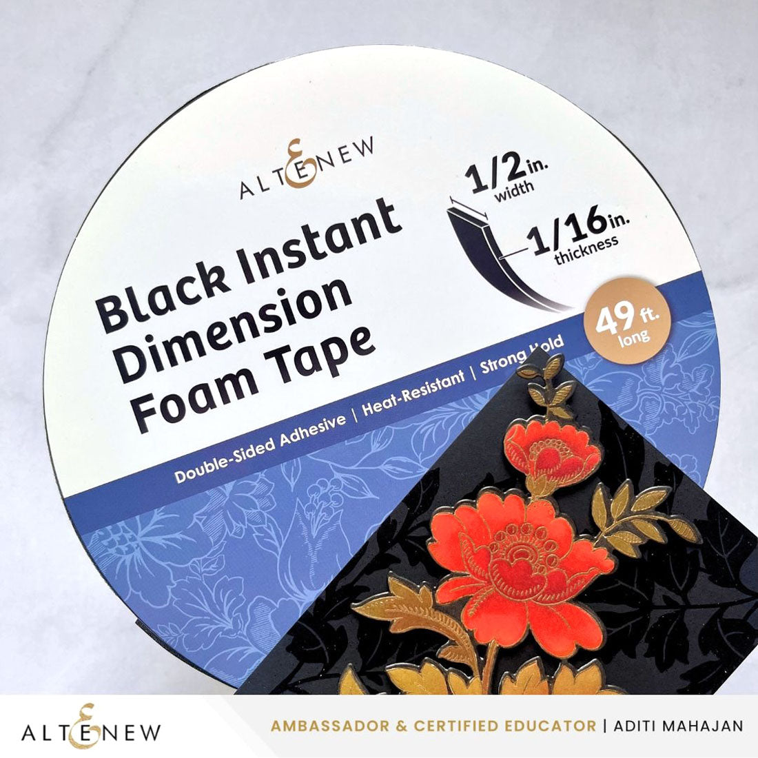 altenew-black-instant-dimension-foam-tape-12-7mm-15m image 3