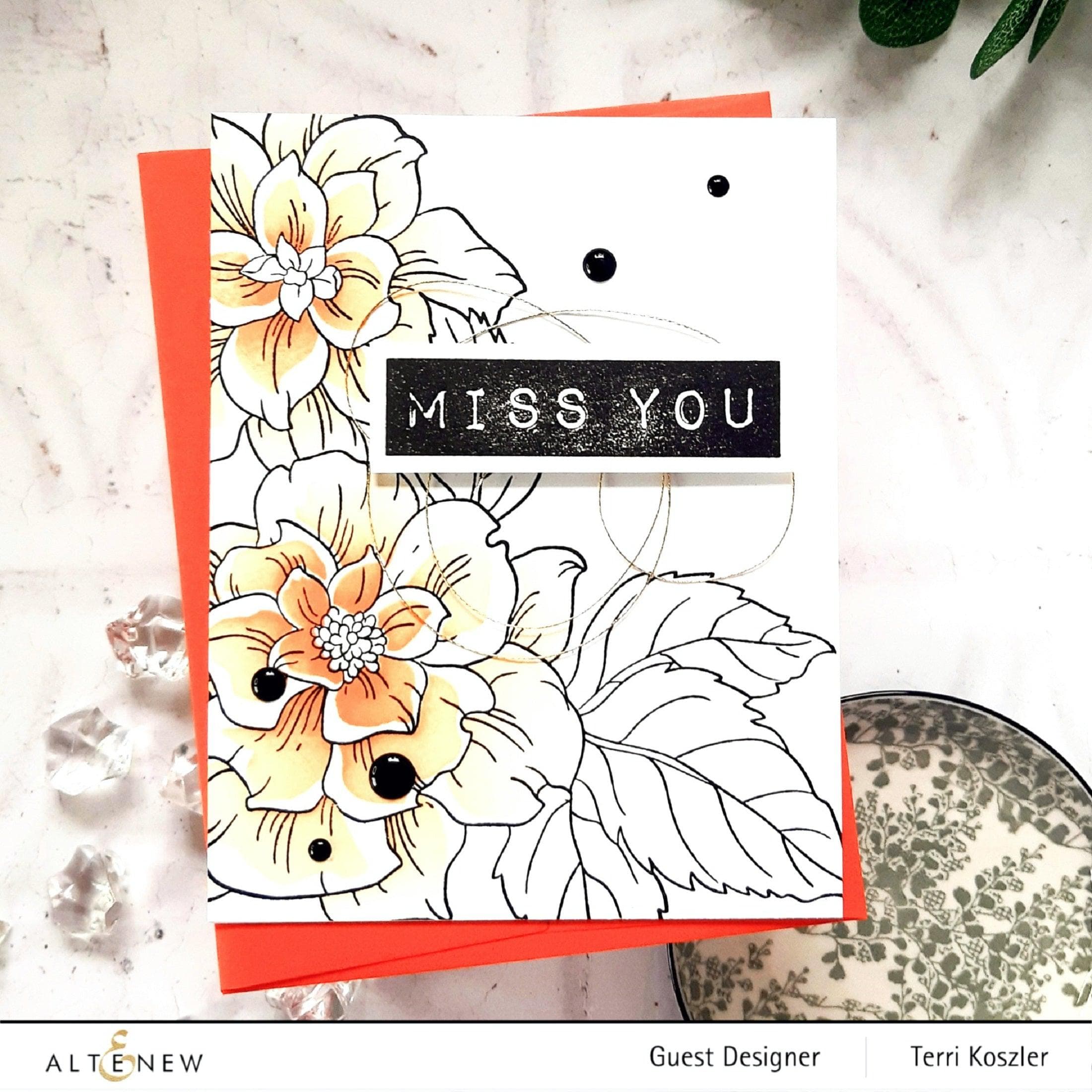 altenew-courageous-you-schablone-blumen-coloring-stencil image 4