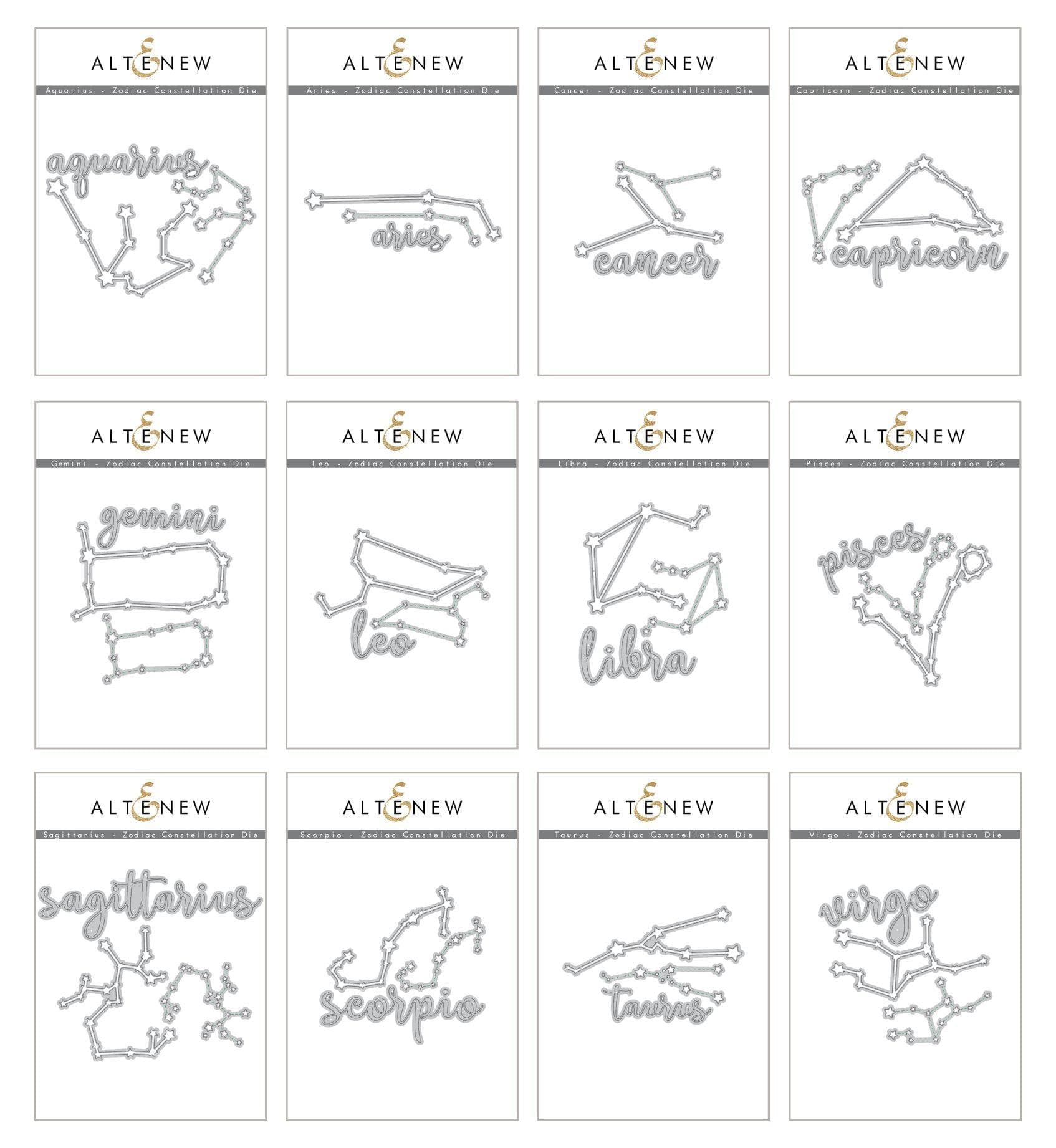 altenew-zodiac-constellation-stanzschablonen-bundle-12-sets image 1