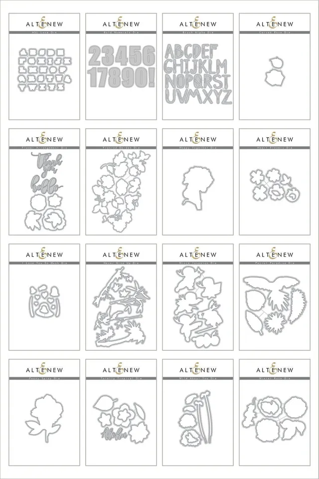 altenew-unique-and-lovely-die-bundle-stanzen-16-sets-blumen image 1