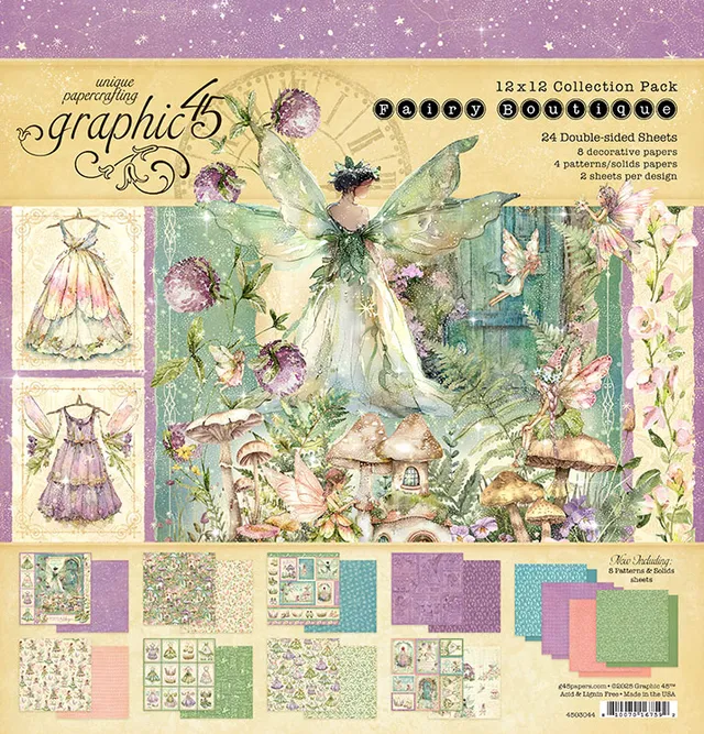 graphic-45-fairy-boutique-12x12-scrapbooking-papier-24-blatt-feen image 1