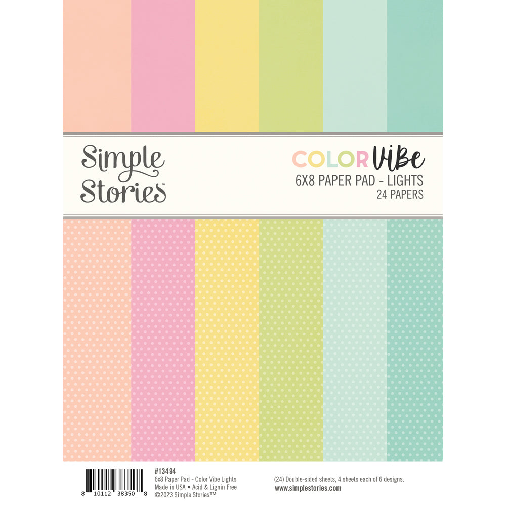 simple-stories-color-vibe-lights-6x8-paper-pad-24-bogen image 1