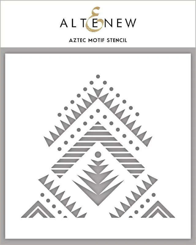 altenew-aztec-motif-schablone-6x6-zoll-geometrisch image 1