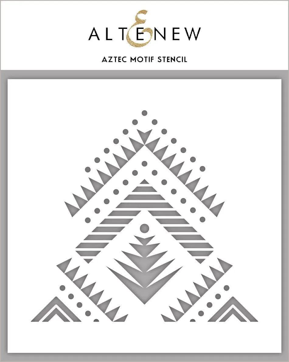 altenew-aztec-motif-schablone-6x6-zoll-geometrisch image 1