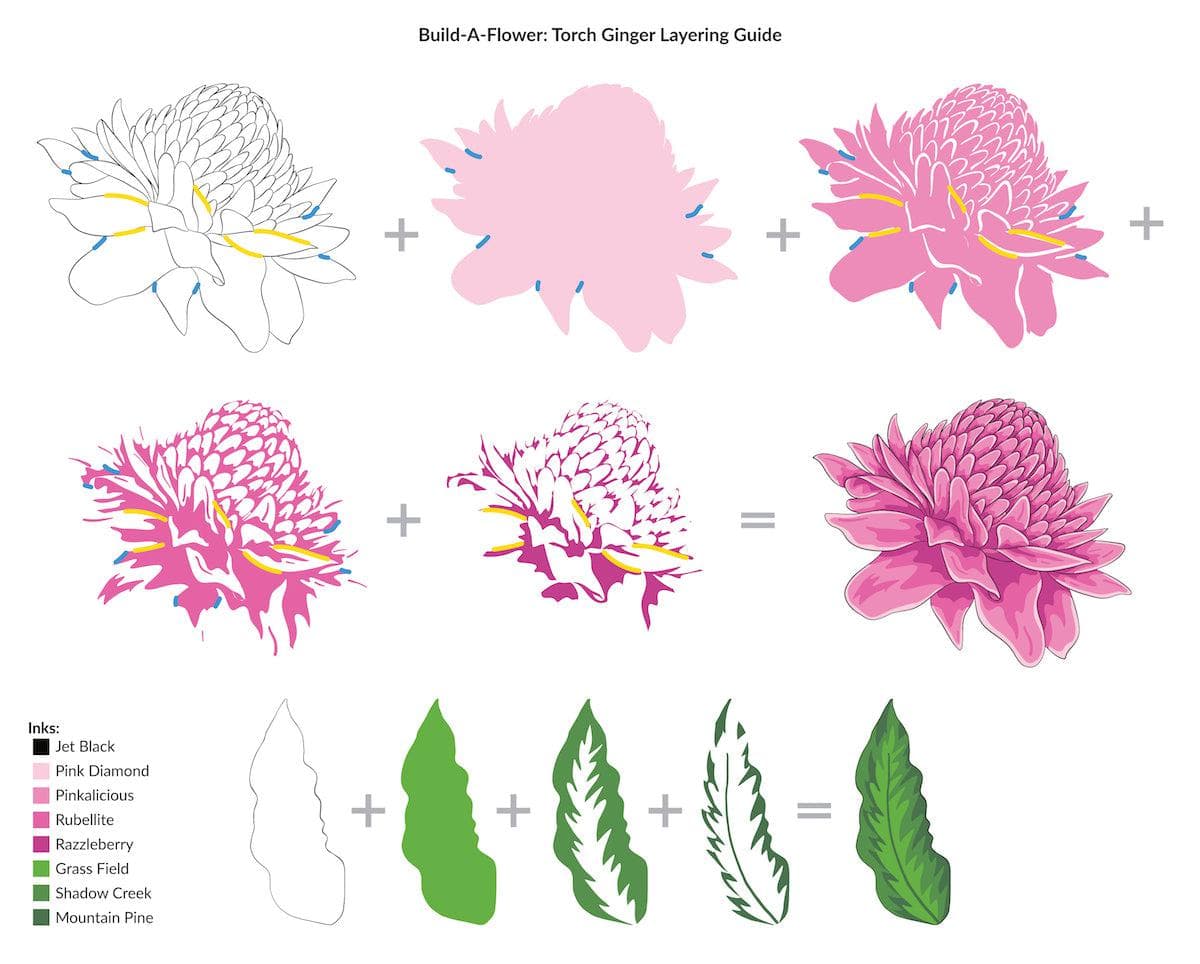 altenew-torch-ginger-stempel-stanzen-ink-bundle-blumen image 4
