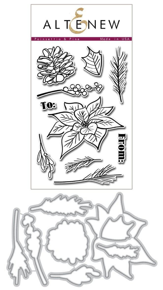 altenew-poinsettia-pine-stempelset-complete-bundle-weihnachten image 1