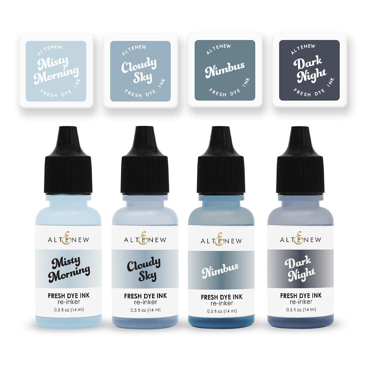 altenew-inks-tranquility-stempelkissen-mini-cubes-reinker-set-blau image 1