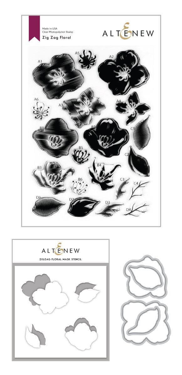 altenew-zig-zag-floral-schablone-komplett-bundle-blumen image 1