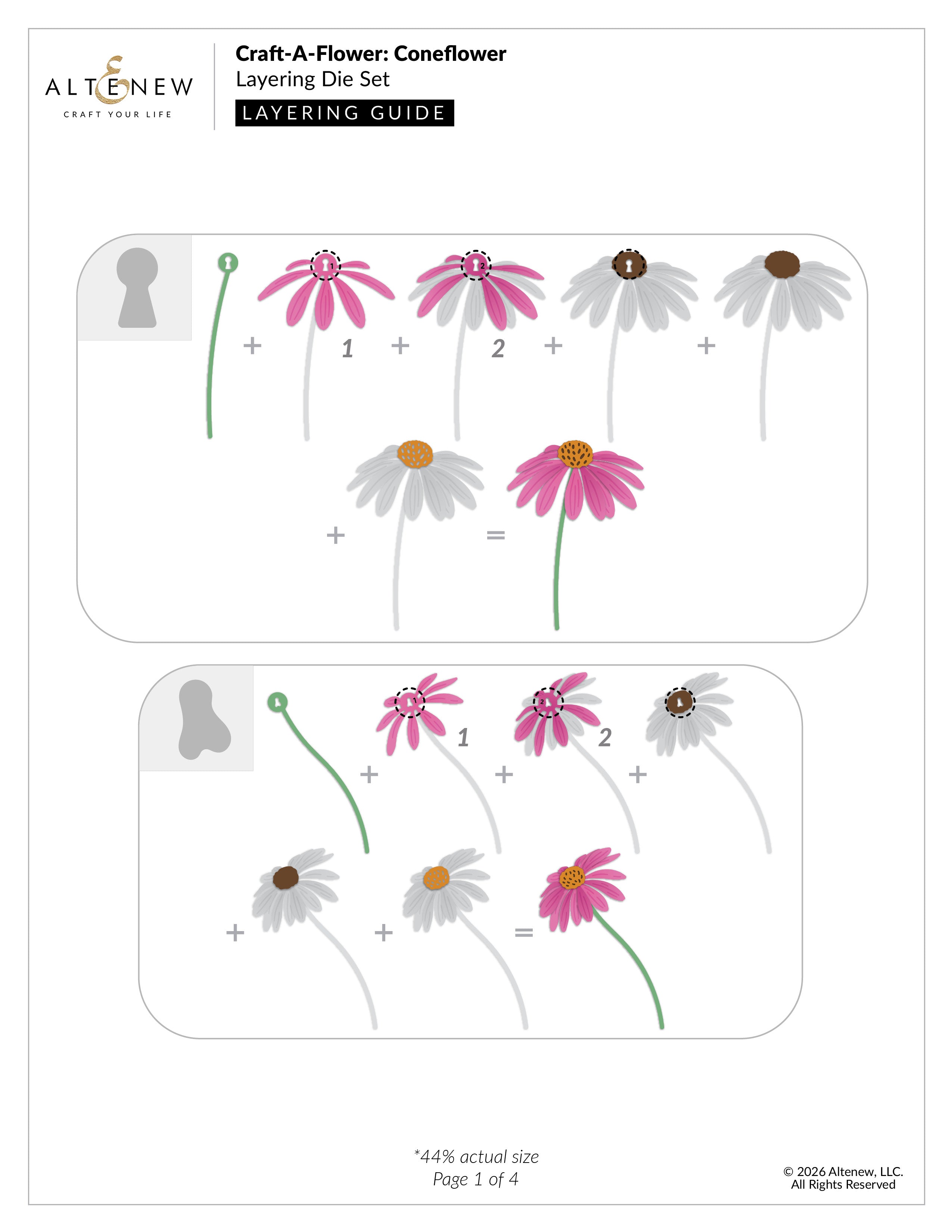 altenew-craft-a-flower-coneflower-stanzschablonen-17-tlg image 3