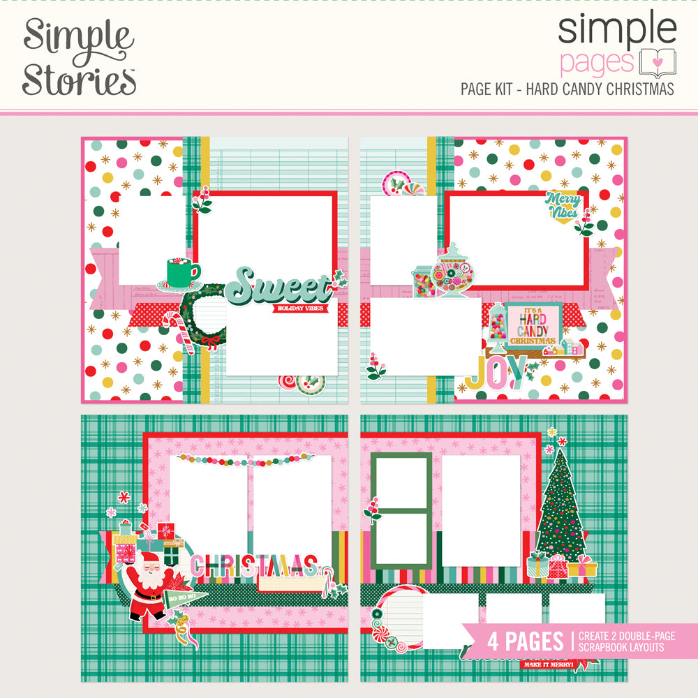 simple-stories-hard-candy-christmas-page-kit-12x12-set image 1