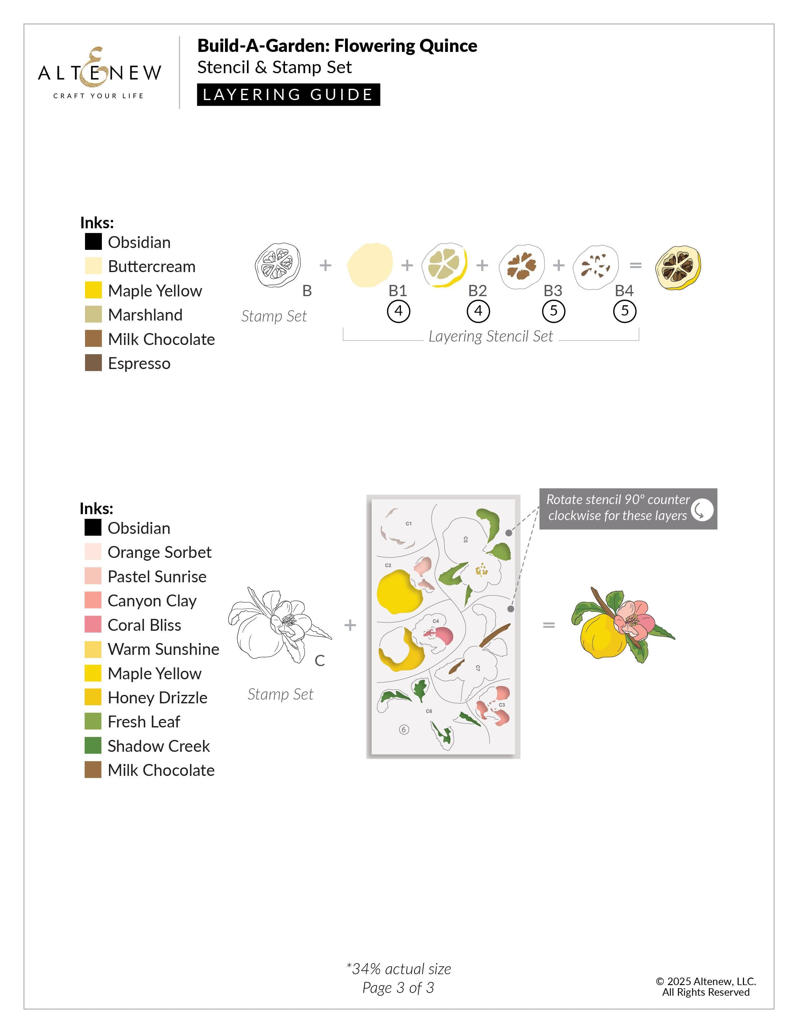 altenew-build-a-garden-flowering-quince-stempel-schablonen-set image 5