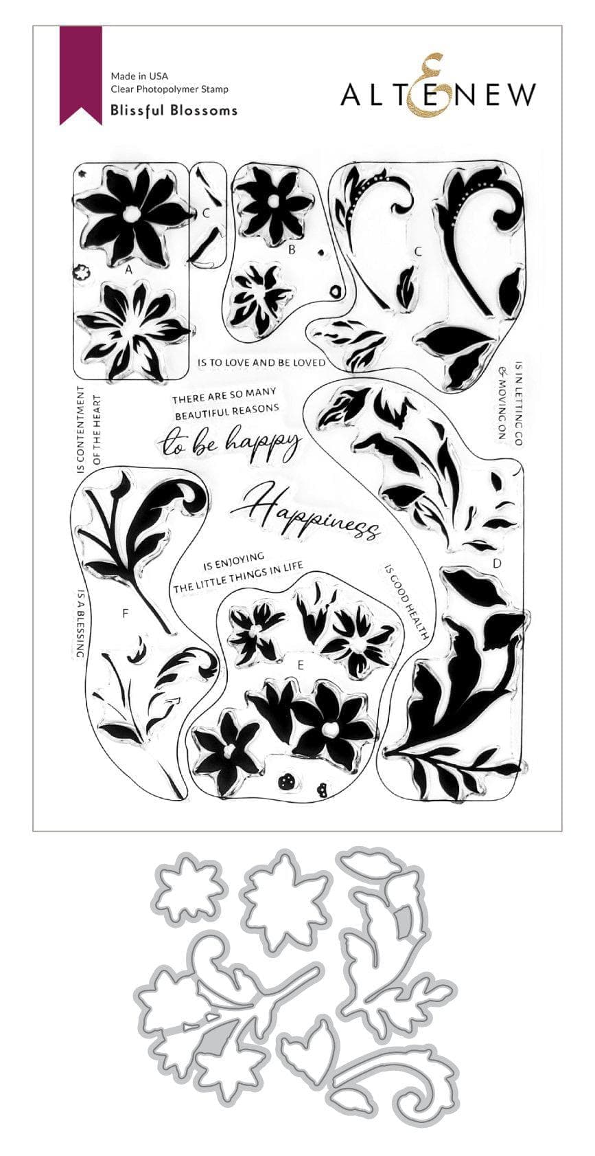 altenew-blissful-blossoms-stempelset-blumen-6x8-bundle image 1