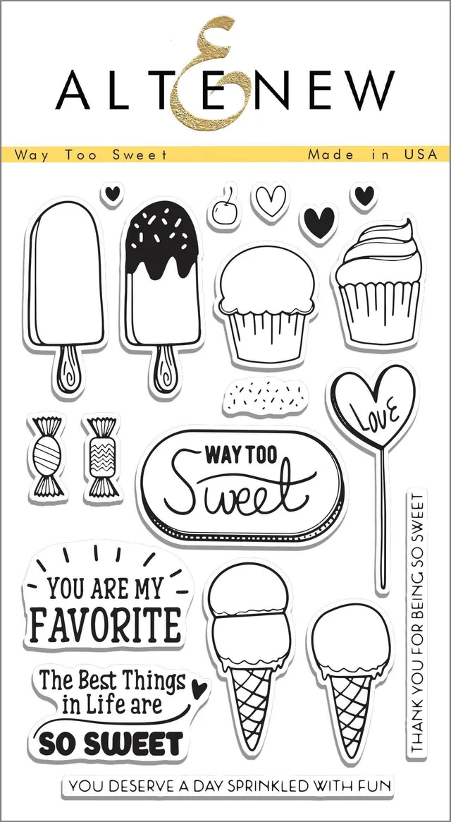 altenew-way-too-sweet-stempelset-kinder-party-essen-10x15cm image 1