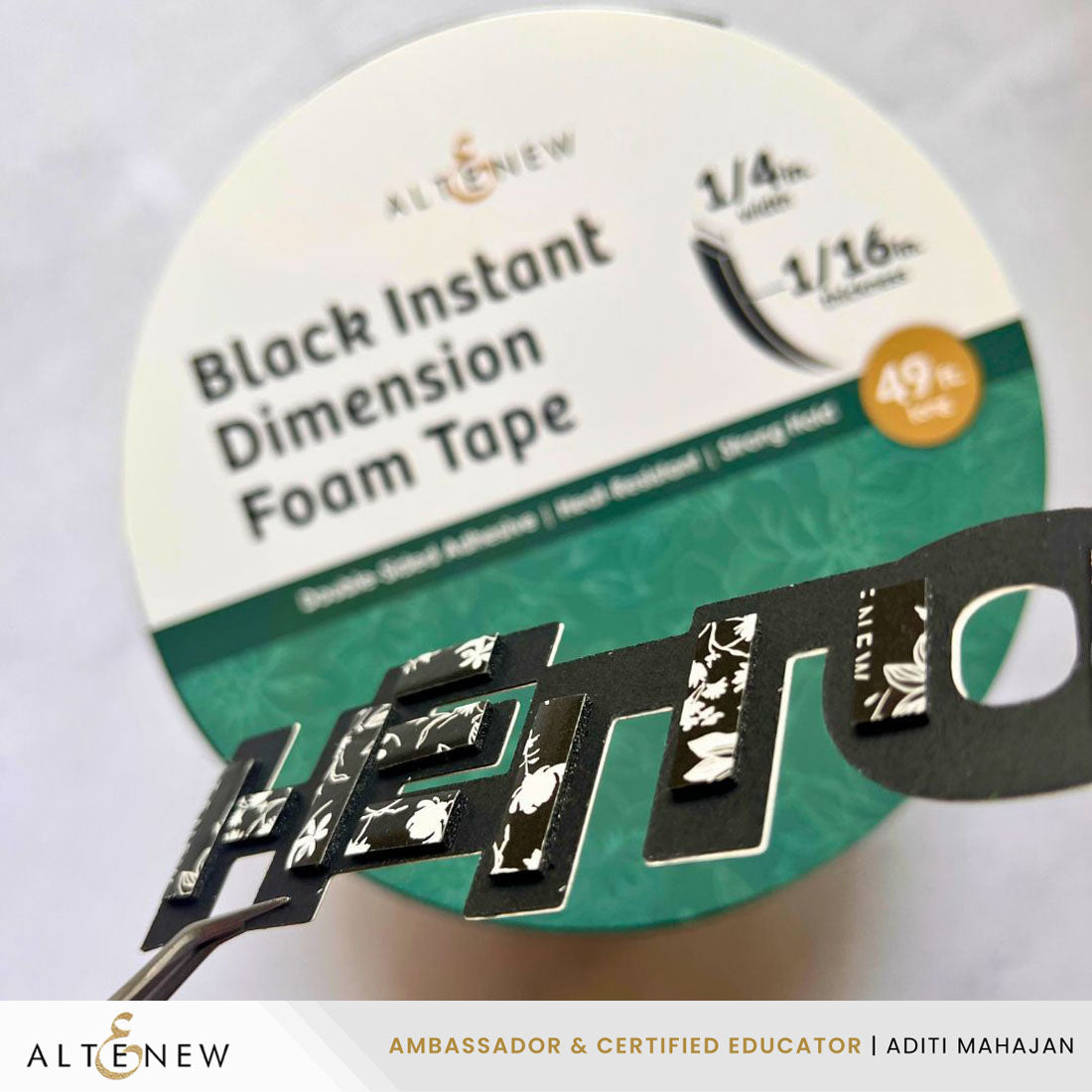 altenew-foam-tape-schwarz-1-4-x15m-3d-klebeband image 3