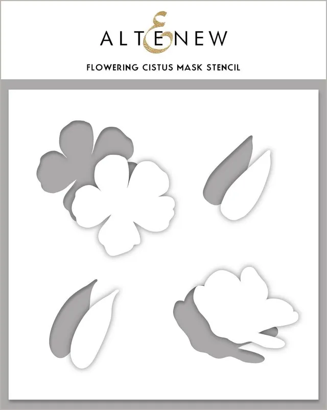 altenew-flowering-cistus-mask-stencil-blumen-6x6-zoll image 1