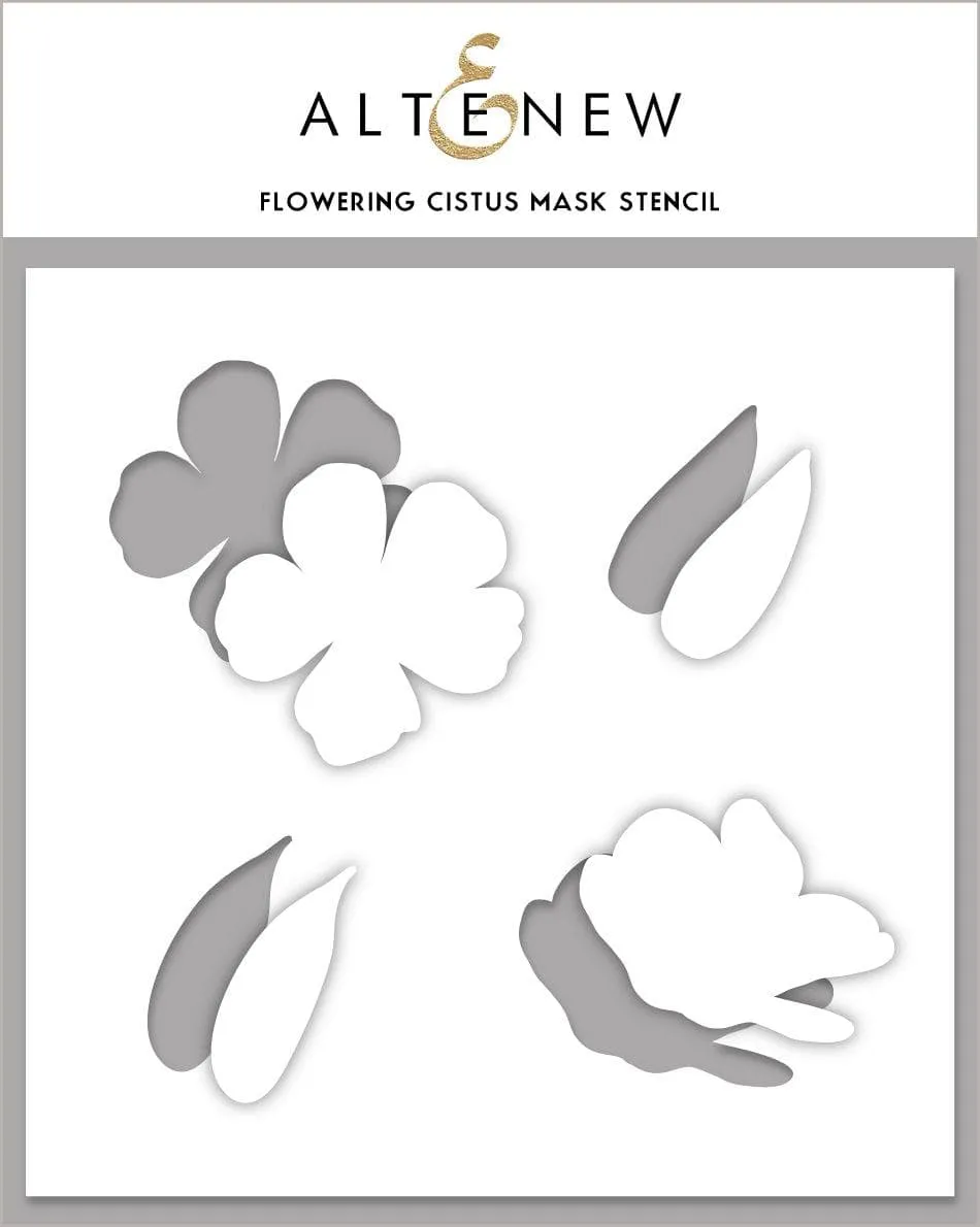 altenew-flowering-cistus-mask-stencil-blumen-6x6-zoll image 1