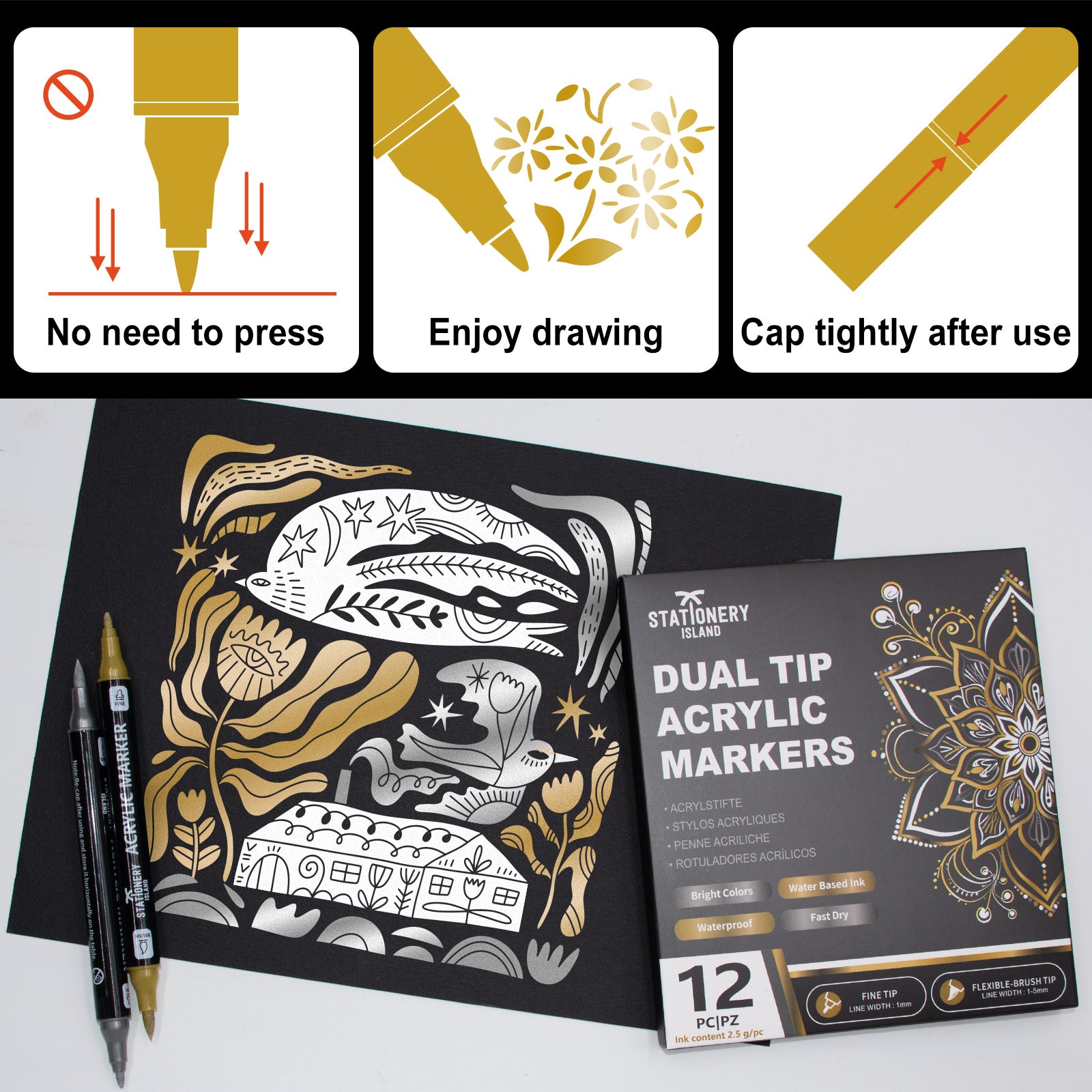stationery-island-acrylic-pens-acrylmarker-24-farben-dual-tip image 7