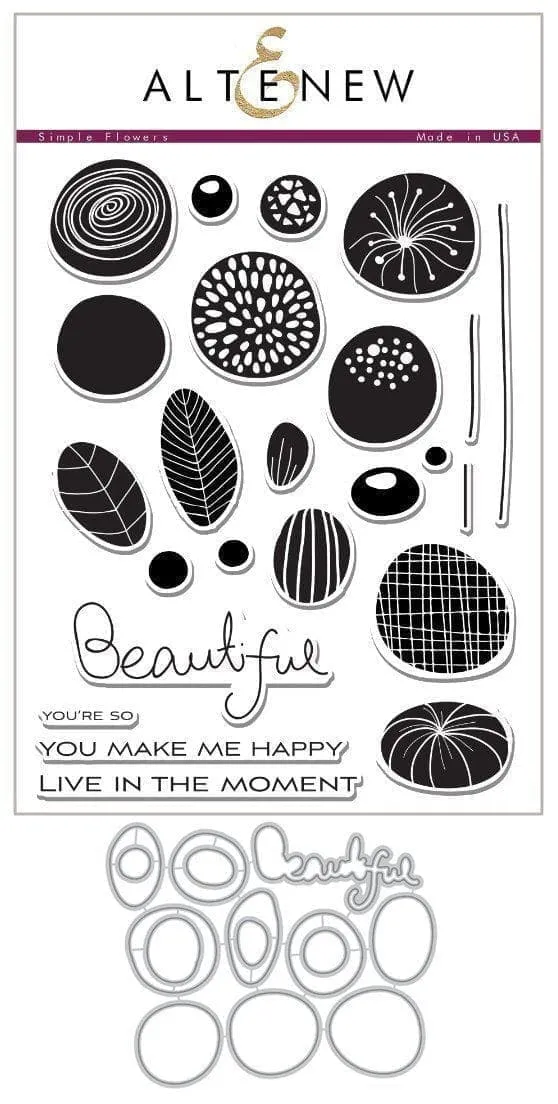 altenew-simple-flowers-stempel-komplett-set-abstrakt image 1